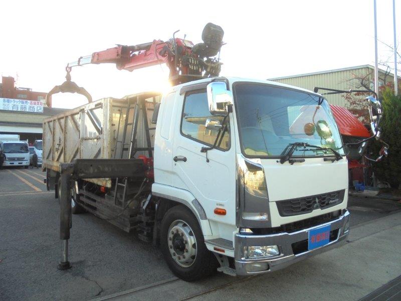 増トン　３軸車　２デフ　ユニパルクレーン付