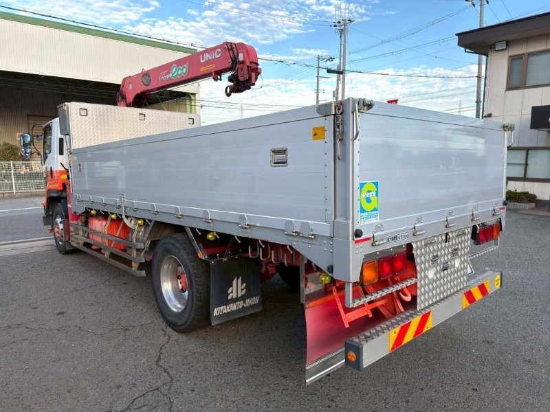 増トン　クレーン付アルミ平ボデー