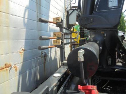 25t仕様　３軸高床　２デフ　ヒアブ付スクラップボデー