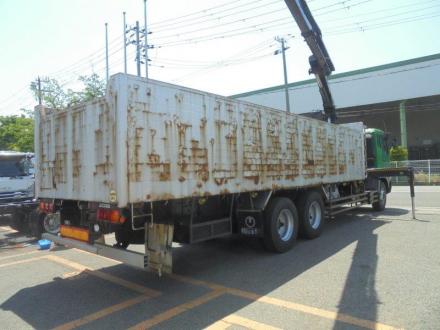 25t仕様　３軸高床　２デフ　ヒアブ付スクラップボデー