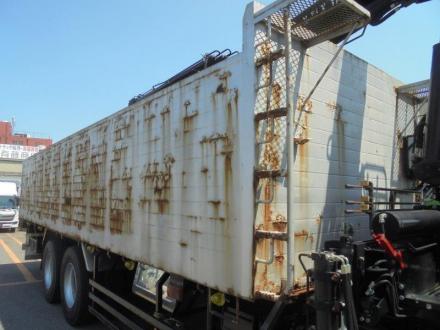 25t仕様　３軸高床　２デフ　ヒアブ付スクラップボデー