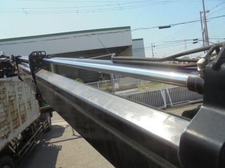 25t仕様　３軸高床　２デフ　ヒアブ付スクラップボデー