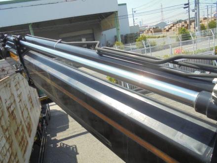 25t仕様　３軸高床　２デフ　ヒアブ付スクラップボデー