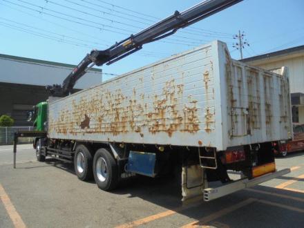 25t仕様　３軸高床　２デフ　ヒアブ付スクラップボデー