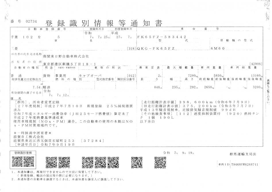 増々トン　アルミブロック平ボデー　L＝６.0