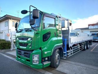 25t仕様　３軸高床　２デフ　クレーン付平ボデー