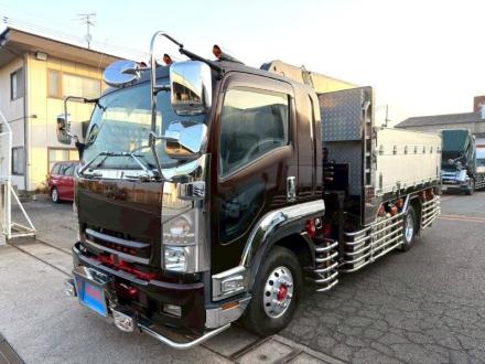 増トン　クレーン付アルミ平ボデー