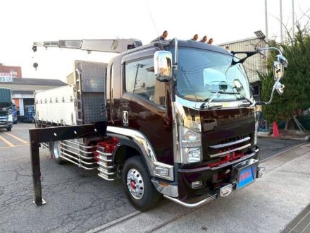 増トン　クレーン付アルミ平ボデー