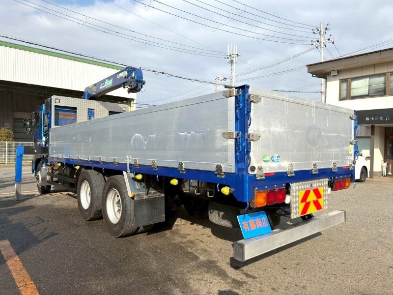 22t仕様　3軸高床　２デフ　クレーン付平ボデー