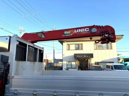 増々トン　クレーン付アルミ平ボデー